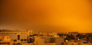 Viernes con polvo del Sahara y lluvias en el interior